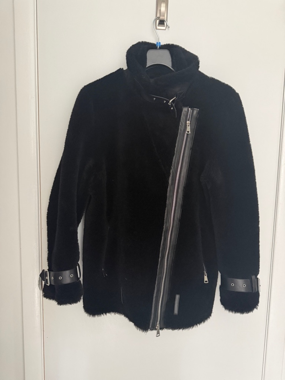 Stand Studio Black Shearling Jacket